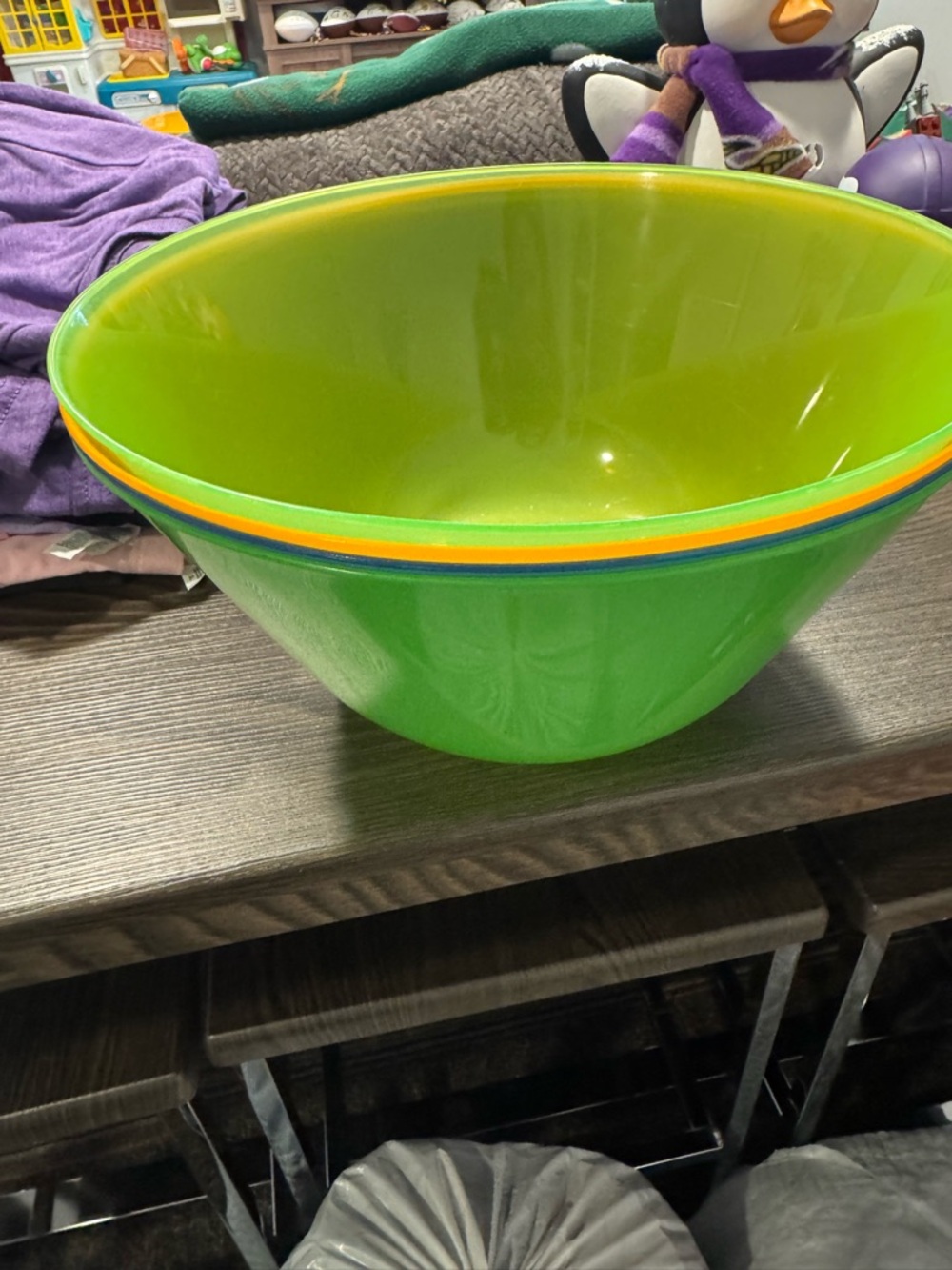 Bright Plastic Serving Bowl 4